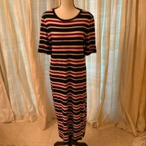 Red, blue and white dress